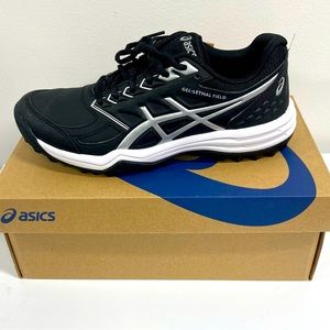 Brand new in box never worn women’s size 8 1/2 black and silver gel-Lethal ASICS